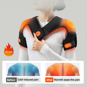 Akülü ısıtmalı battaniye vücut kas omuzluk <span class=keywords><strong>Wrap</strong></span> masaj kemeri elektrikli ısıtma titreşim masaj omuz pedi - Product Image 1