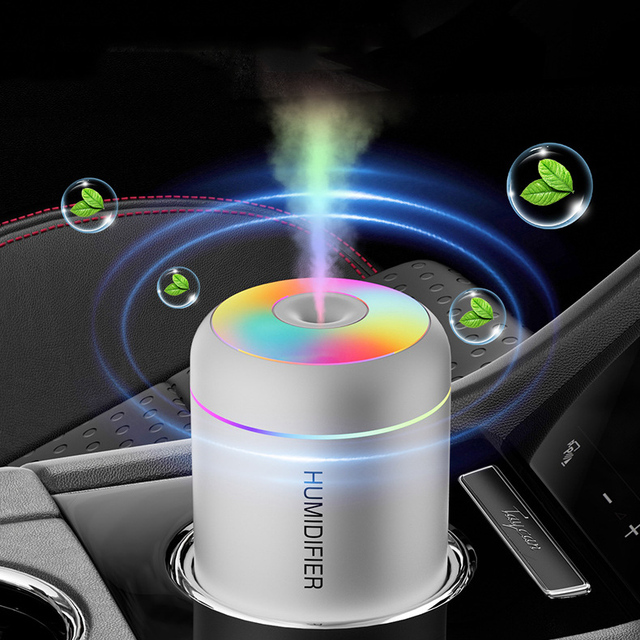 PortableHumidifier Mute Air Mini Usb Humidifier 180ml Colorful Cup Night Light Led Air Humidifier for Car