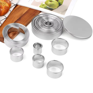 Accessoires de cuisine, 11 pièces, moule à gâteau en acier inoxydable écologique, anneau à mousse, emporte-pièce pour biscuits, emporte-pièce pour raviolis, ensemble de moules à biscuits, marque TKT - Product Image 3