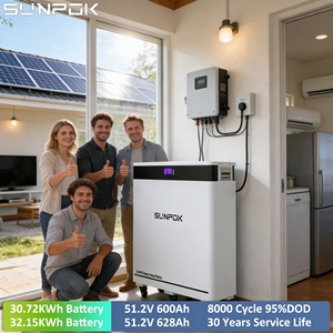 Sunpok LiFePO4 Batería 48V 580AH 628AH 600AH <span class=keywords><strong>Paneles</strong></span> <span class=keywords><strong>solares</strong></span> Baterías 51,2 V 28KWH 30KWH 32KWH Batería de litio <span class=keywords><strong>para</strong></span> el hogar - Product Image 1