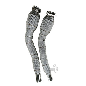 Adecuado para <span class=keywords><strong>Jaguar</strong></span> <span class=keywords><strong>XK</strong></span> XKR 5,0 T 2009-2014 bajante de acero inoxidable con escudo térmico bajante de escape de coche - Product Image 3