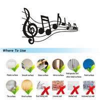 Autocollant mural de musique en vinyle, 12 pièces, Sticker à motif de musique, pour fenêtre de voiture, pc portable, guitare, Piano, cadeau découpé
