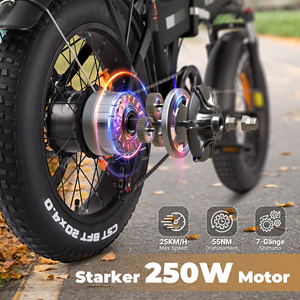 U UK Stock Dirt Ebike all'ingrosso 250W 20 pollici bici elettrica 48V 13Ah grasso pneumatico altre città bici elettriche per la vendita - Product Image 4