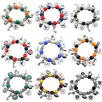 Pulseras Elásticas con Cuentas de 32 Equipos de Fútbol, Pulsera con Dijes Inspirados en el Fútbol, Accesorios de Joyería para Fanáticas, Regalo de Cumpleaños o Fiesta