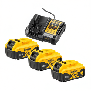 Kit de chargeur de batterie DeWalt 18V avec 3 batteries d'une capacité de 5Ah pour outils électriques - Product Image 2
