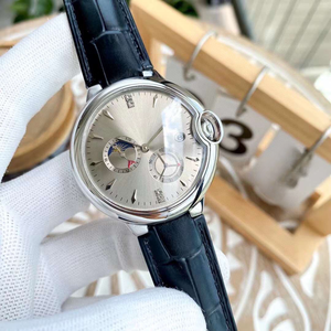 Reloj Mecánico de Lujo con Movimiento de Esqueleto, Función de Fase Lunar, Correa de Acero Inoxidable, Esfera Romana, Elegante Reloj de Pulsera para Vestir Formal - Product Image 1