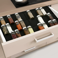 Étagère à épices extensible et réglable Organisateur de tiroirs à épices pour pots à épices de cuisine