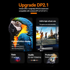 Nouveau câble USB-C 1M tressé en nylon pour ordinateur portable et <span class=keywords><strong>TV</strong></span>, vidéo 8K 240Hz HDR et audio - Product Image 5