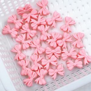 Cuentas de Silicona para Bebés, Forma de Moño, con Orificio Vertical, Masticables, Libres de BPA, de Grado Alimenticio, para Hacer Cadenas de Chupetes, Accesorios para Manualidades - Product Image 2