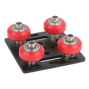 Kit de poulie profilée 3DSWAY 2020, construction en aluminium V-Slot avec roulettes rouges pour accessoires d'imprimante 3D - Product Image 1