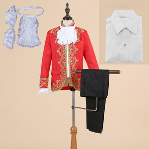 Vestido elegante para niños, traje de esmoquin, chaqueta, camisa, pantalones, cuello, flor, Carnaval, Cosplay, vestido de corte, regalo de Navidad para niños, Spandex - Product Image 4
