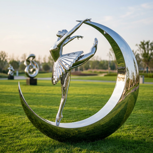 Escultura <span class=keywords><strong>de</strong></span> Persona Sentada en Forma <span class=keywords><strong>de</strong></span> Luna Creciente, Moderna, <span class=keywords><strong>de</strong></span> Acero Inoxidable Pulido, Decoración Romántica <span class=keywords><strong>de</strong></span> Pared <span class=keywords><strong>para</strong></span> el Hogar, Dormitorio, Hotel, Sala <span class=keywords><strong>de</strong></span> Estar - Product Image 4