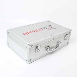 Dụng cụ lưu trữ hộp nhôm Khóa Cặp tài liệu cứng trường hợp ngắn gọn người đàn ông nhỏ Vali vali hộp kim loại cứng - Product Image 2