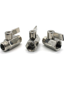 Mini Válvula de Bola Manual de Acero Inoxidable 304 con Rosca Macho/Hembra, Alto Drenaje de Agua, Control de Encendido/Apagado Roscado - Product Image 2