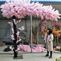 El fabricante suministra un árbol realista personalizable y extensible para la decoración de escaparates de floristerías - Árbol de cerezo.