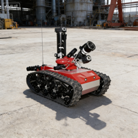 Ce robot de lutte contre les incendies est utilisé pour l'extinction des incendies et les opérations de sauvetage d'urgence.