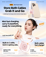 HYTO Nouvelle mini batterie externe 10000mAh 20000mAh Chargeur rapide PD Câble C intégré Câble Lightning Affichage numérique Batterie portable