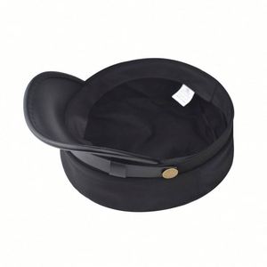 หมวกเบเร่ต์ทรงแบนขอบหนัง PU พร้อมหัวเข็มขัดหนังสไตล์อังกฤษสำหรับผู้หญิง ใส่ได้ในฤดูหนาว - Product Image 6