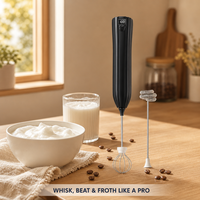 Batteur à œufs électrique, mousseur à lait, mixeur à main sans fil, rechargeable par type C, 5 vitesses, écran LED pour la cuisine et la pâtisserie