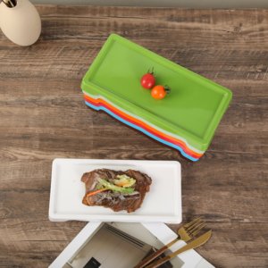 Factory Direct A5 Quality Melamine Beef Steak <strong>Plate</strong> BBQ Catering Rectangle <strong>Plates</strong> Durable Unbreakable for Restaurant Hotel - Product Image 4