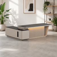 Nouveau produit Commercial Odm Oem Table de bureau en bois personnalisée Gestionnaire de bureau moderne Bureau exécutif