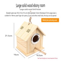 En gros, Nid en bois pour l'élevage d'oiseaux, Grande cage pour oiseaux, perroquets, agapornis, perruches, pinsons, moineaux, pigeons, avec poteau