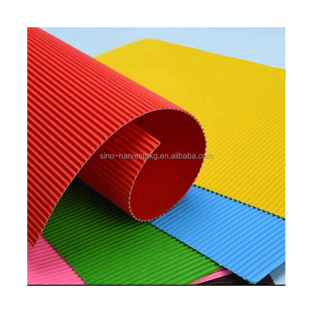 Wholesale A4 Size Specialty Corrugated Cardboard Paper Sheets Colorful for Craft and DIY Projects