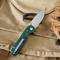 Couteau pliant tactique en fibre de carbone haute dureté, couteau à lame rabattable en acier VG-10, couteau utilitaire multifonctionnel personnalisé T0073-7