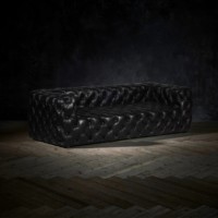 Canapé design classique tout en cuir véritable Canapé tufté vintage Canapé Chesterfield