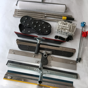 Hy 17 1 bộ Spiked Con lăn không gỉ xử lý + Spiked giày + 5pcs squgees + 2Pcs Mixer Pin leveler Epoxy sàn công cụ - Product Image 1