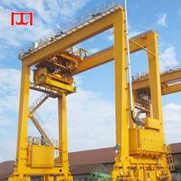 Grue à portique sur pneus pour manutention de conteneurs portuaires, grue RTG pour conteneurs de 40, 50 et 25 pieds avec écarteur ZPMC