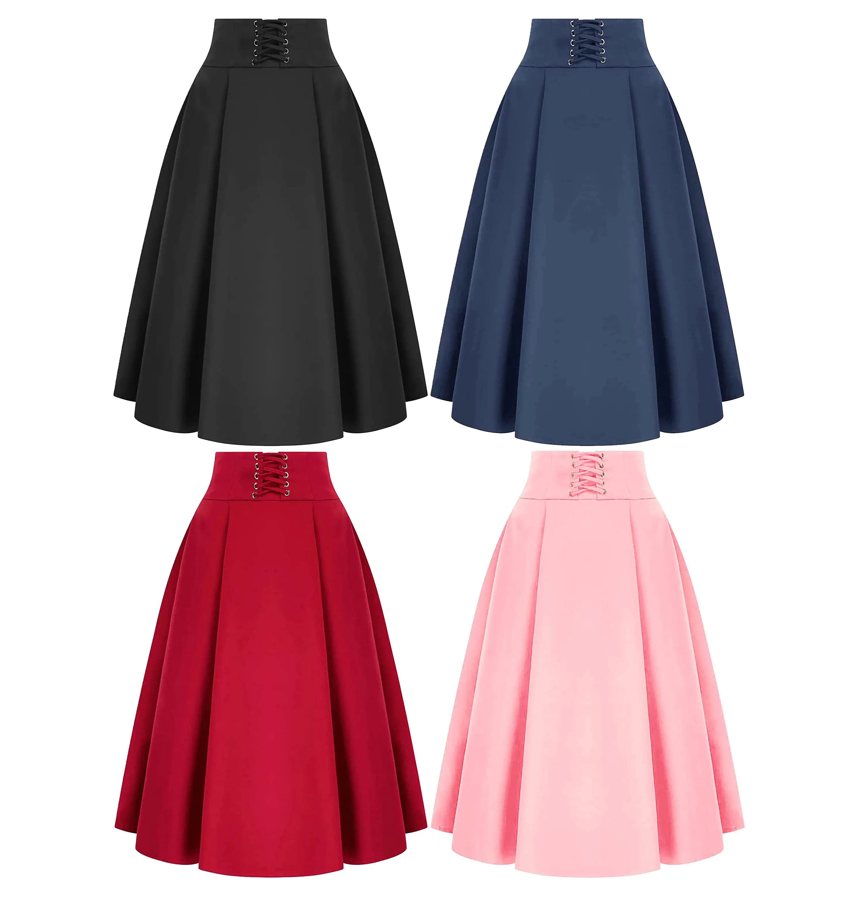 OEM Women Long Skirts 2023 High Quality Casual Elegant Pleated Long Skirt Plus Size Womens Skirts For Women Casual