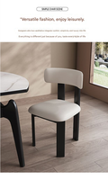 Nouvelles chaises de salle à manger scandinaves modernes de luxe 2025 en bois massif, chaises d'appoint rembourrées haute densité pour la maison et le bureau à prix réduit