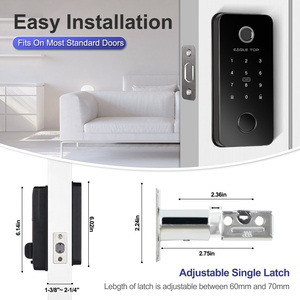 Smart Home Fingerprint Lock Tuya APP Biometric Deadbolt Door Lock Password/IC <b>Card</b>/APP/Key Unlocking - Product Image 6