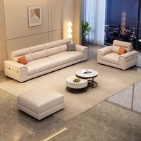 Canapé Modulaire Luxueux 2025 Crème Française pour Petit Salon Moderne Simple Droit Double ou Triple Siège