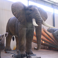 Éléphant animatronique de taille réelle personnalisable réaliste de haute qualité pour les expositions dans une variété de sites
