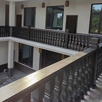 Balustrade modulaire en aluminium à montage facile pour balcon et construction d'ingénierie