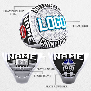 โรงงานซีไลรับผลิตแหวนแชมป์แบบกำหนดเองพร้อมโลโก้ของคุณ แหวนรักบี้ บาสเกตบอล เบสบอล ทำจากโลหะผสม และเครื่องประดับกีฬาสำหรับทุกเพศ - Product Image 4