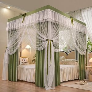 Cortina <span class=keywords><strong>Mosquitera</strong></span> <span class=keywords><strong>de</strong></span> Lujo Romántica <span class=keywords><strong>de</strong></span> Doble Capa y Cuatro Puertas, Estilo Palacio Real, para <span class=keywords><strong>Cama</strong></span> - Product Image 4