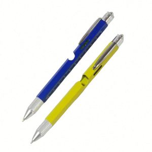 6 in 1 Multi Functional Heavy Metal Ballpoint Logo Universal Stylus Pen With <b>Led</b> Customizable Suitable As Gifts for Men - Product Image 4