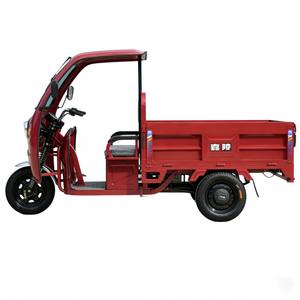 Tricycles électriques rouges 48V/60V 1000W à 3 roues avec toit et caisse <span class=keywords><strong>de</strong></span> chargement ouverte en acier pour usage familial – Optimisation des profits des concessionnaires - Product Image 3