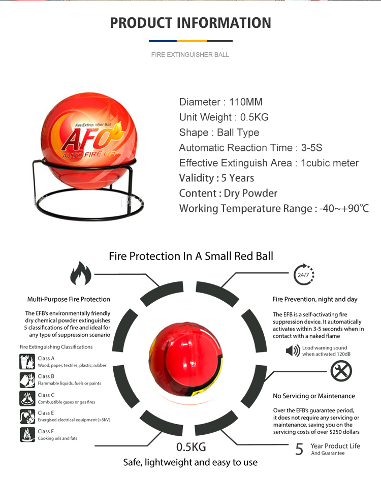 Портативный Огнетушитель, 1,3 кг, Автоматический Огнетушитель