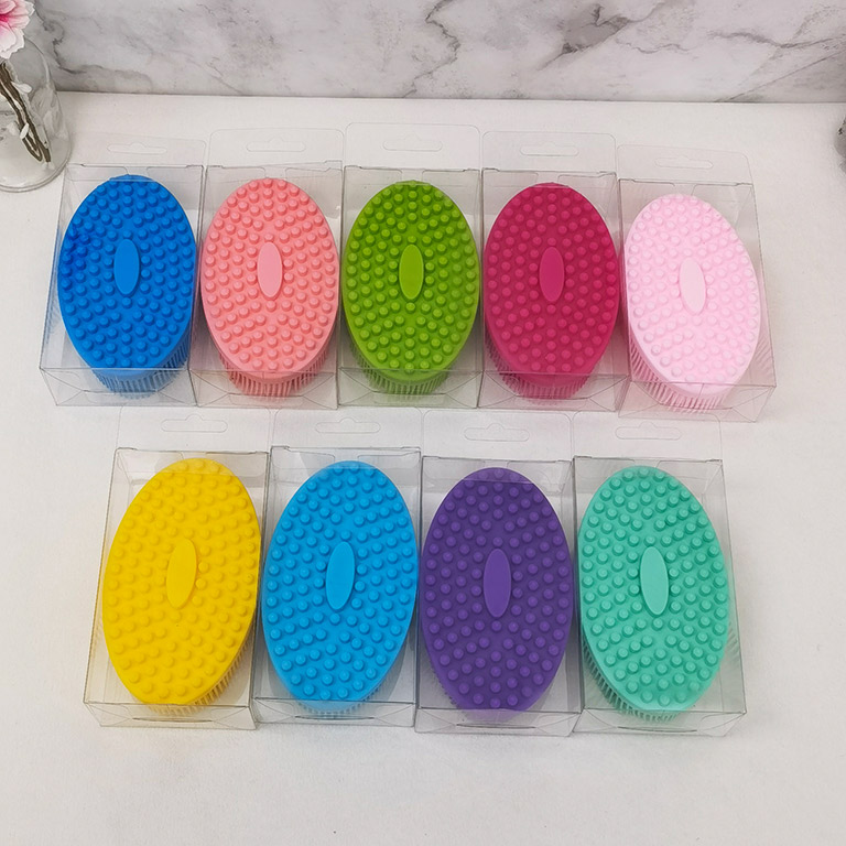 Оптовая продажа, мокрый Отшелушивающий силиконовый шампунь, скраб для душа и тела, щетка для ванны, скребок для кожи на заказ