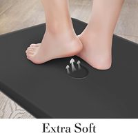 Tapis anti-fatigue rembourré en PU, imperméable, pour bureau debout, cuisine, sol, bureau, chambre, salle de bain