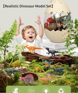 Ensemble de jouets dinosaures Tyrannosaurus <span class=keywords><strong>Rex</strong></span> pour enfants avec boîte de rangement grande <span class=keywords><strong>capacité</strong></span> et carte animale en plastique - Product Image 1