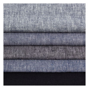 61020シャンブレー染め生地カスタマイズ可能なデザインスタイル54% 麻44% コットン2% スパンデックスオーガニック織り糸男の子用アメリカ製 - Product Image 3