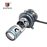 Y70--H4 Mini projecteur LED H4 super lumineux en aluminium 110W 11000LM, lentille de phare, étanche IP65, ampoule bi-LED pour moto