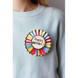 Arc-en-ciel fête ornement papier Badge bannière gâteau Topper joyeux <span class=keywords><strong>anniversaire</strong></span> ma fille thème décoration - Product Image 5
