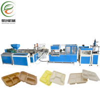 Chaîne de production automatique de thermoformage économique pour barquettes alimentaires, assiettes et bols jetables en PS/PP à compartiments