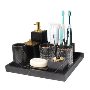 Produits de salle de bain en marbre, accessoires de salle de bain de luxe pour hôtel, ensemble d'accessoires de salle de bain en résine - Product Image 3